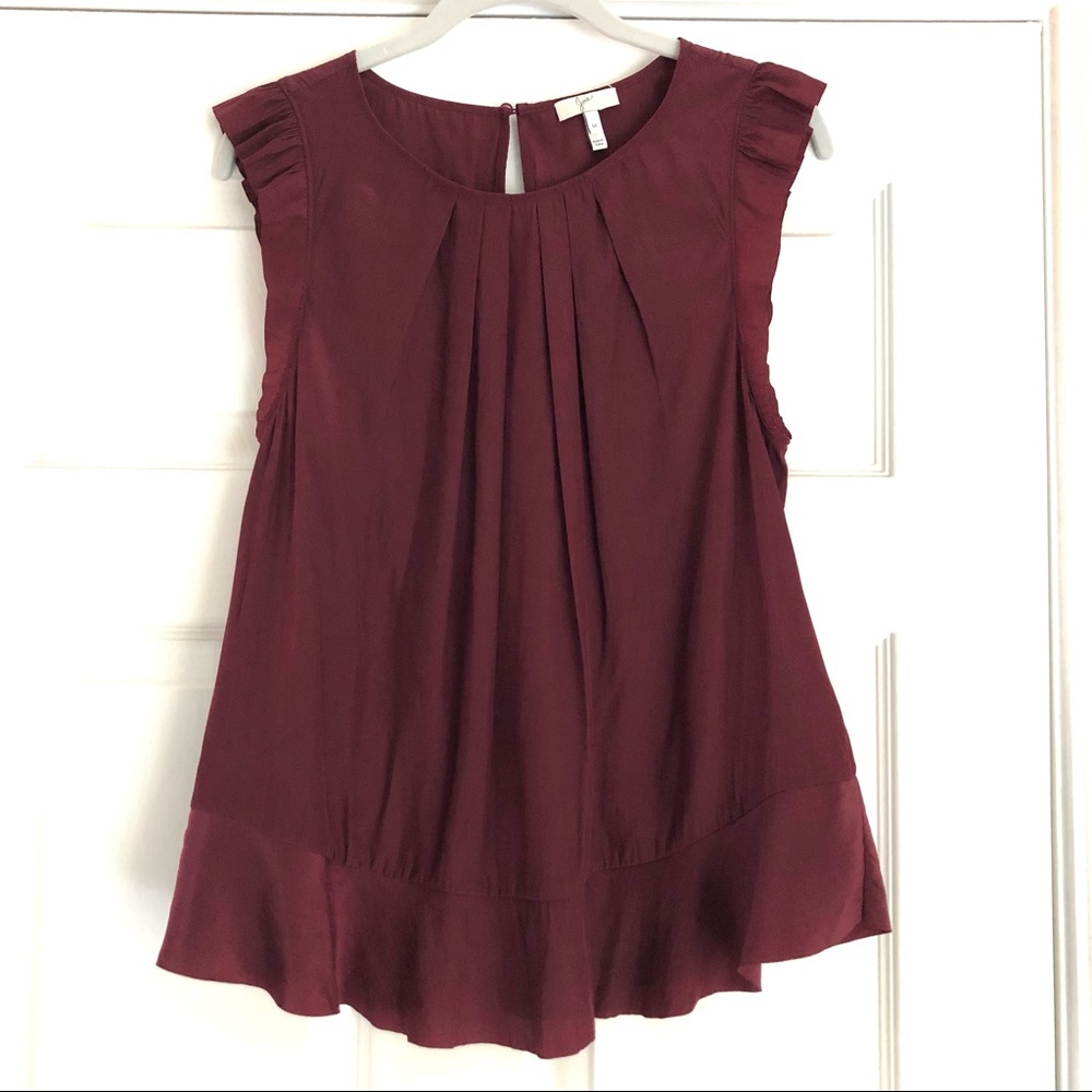 Joie Burgundy A-line Blouse